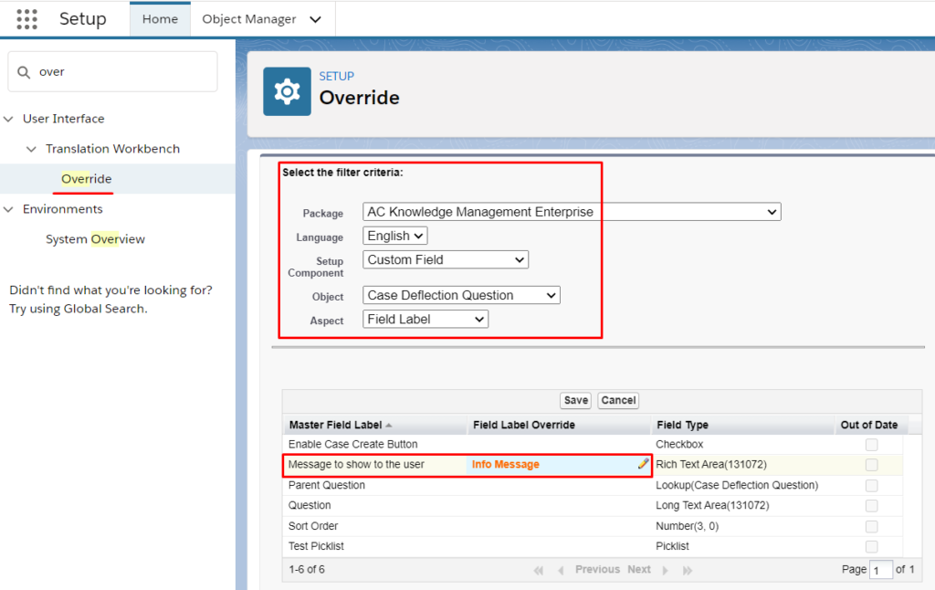 change custom field labels instructions