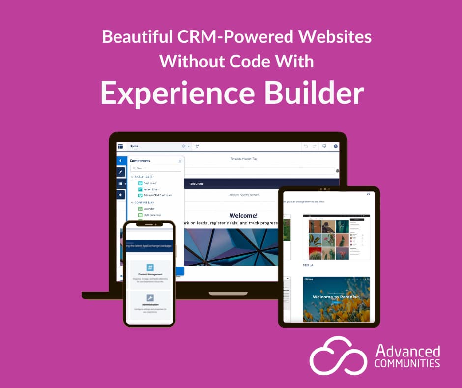 Use Experience Builder to Create Beautiful CRM-Powered Websites Without Code