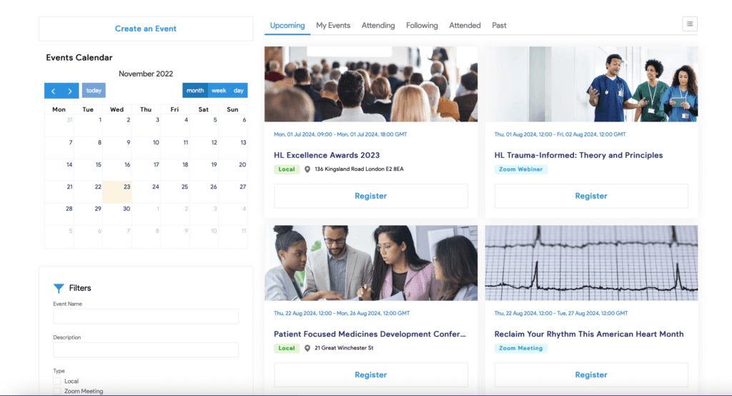 Experience Cloud site for managing events in Salesforce