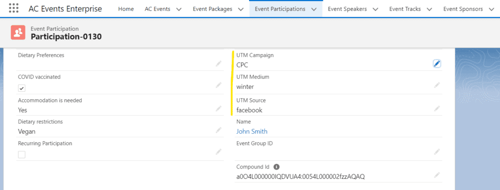 Integration with UTM sources via URL