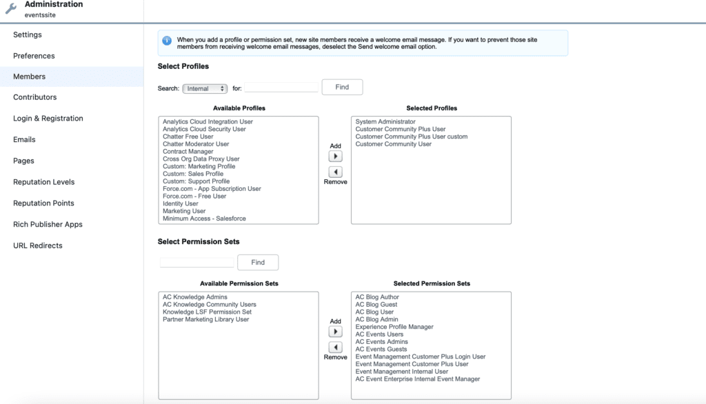 User Permission Management Experience Cloud 