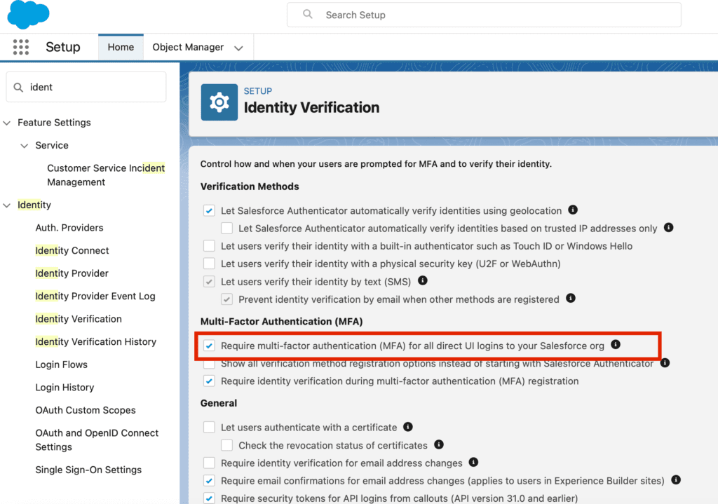Multi-Factor Authentication in Salesforce