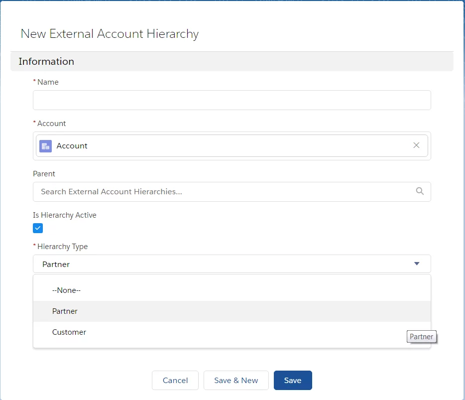 External Account Hierarchy 