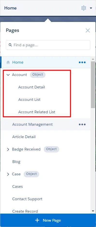 Account object