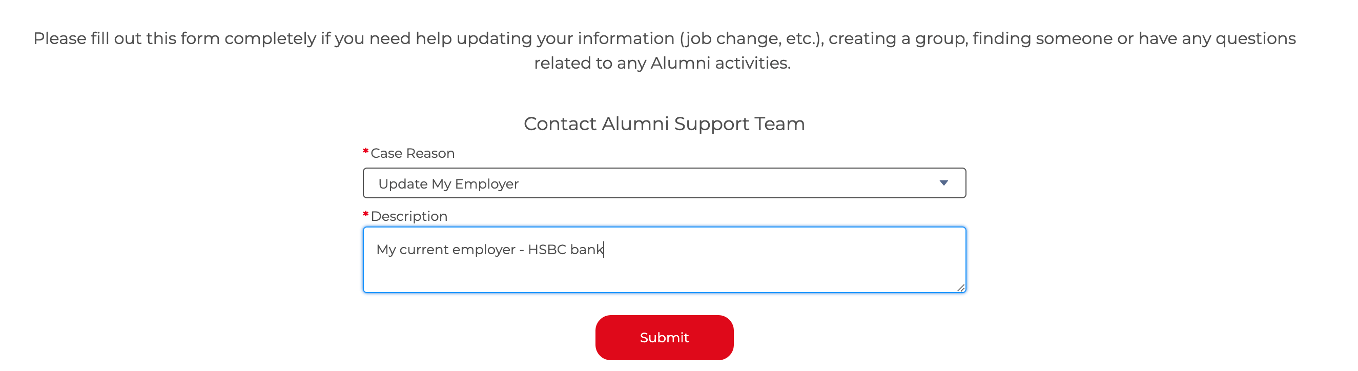 update employer example