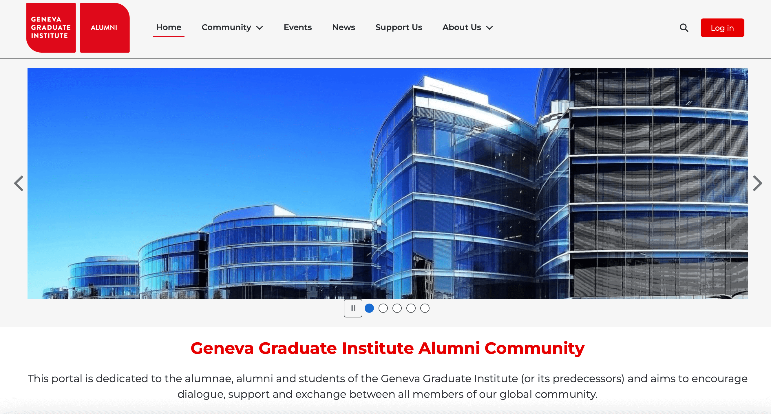 Geneva Graduate Institute homepage