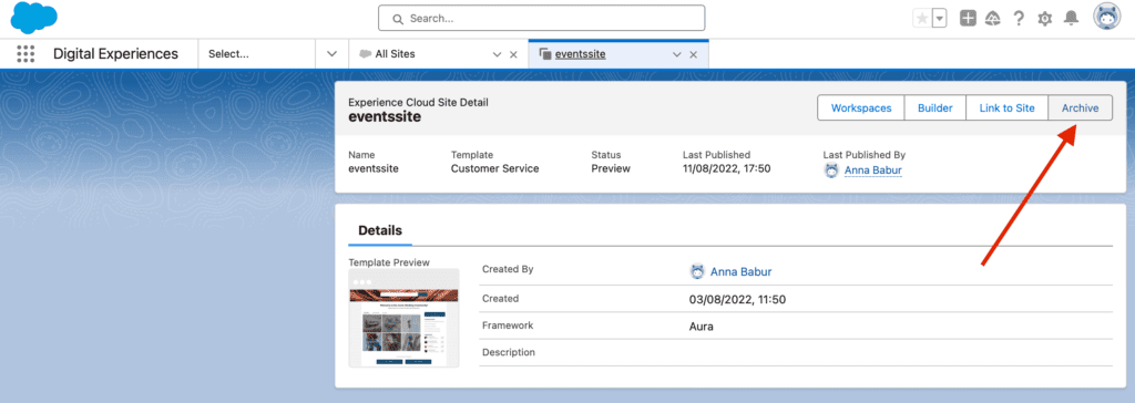 How to Delete Experience Cloud Site in Salesforce: Archive & Deactivate ...