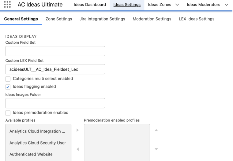 AC Ideas Ultimate Settings