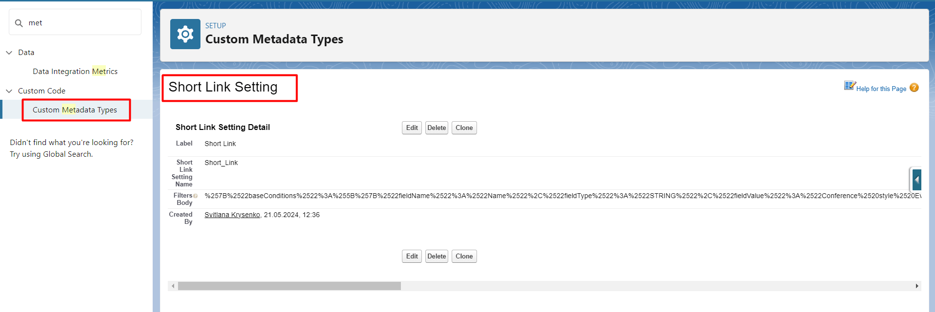 link shortening for the AC Event List with Salesforce functionality 