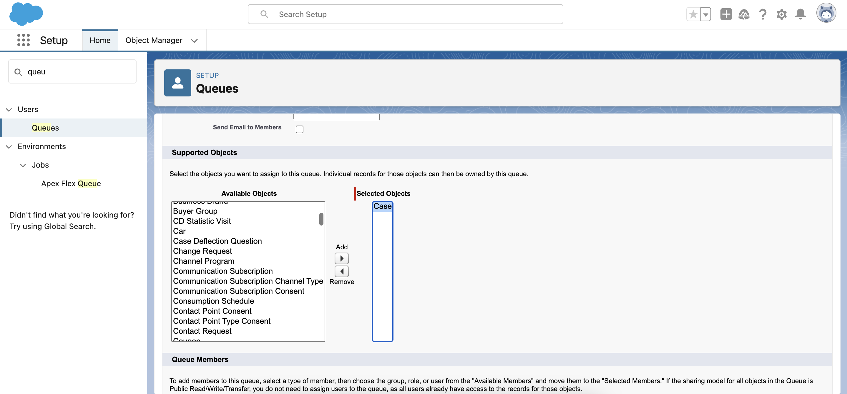 Case queue assignment rule