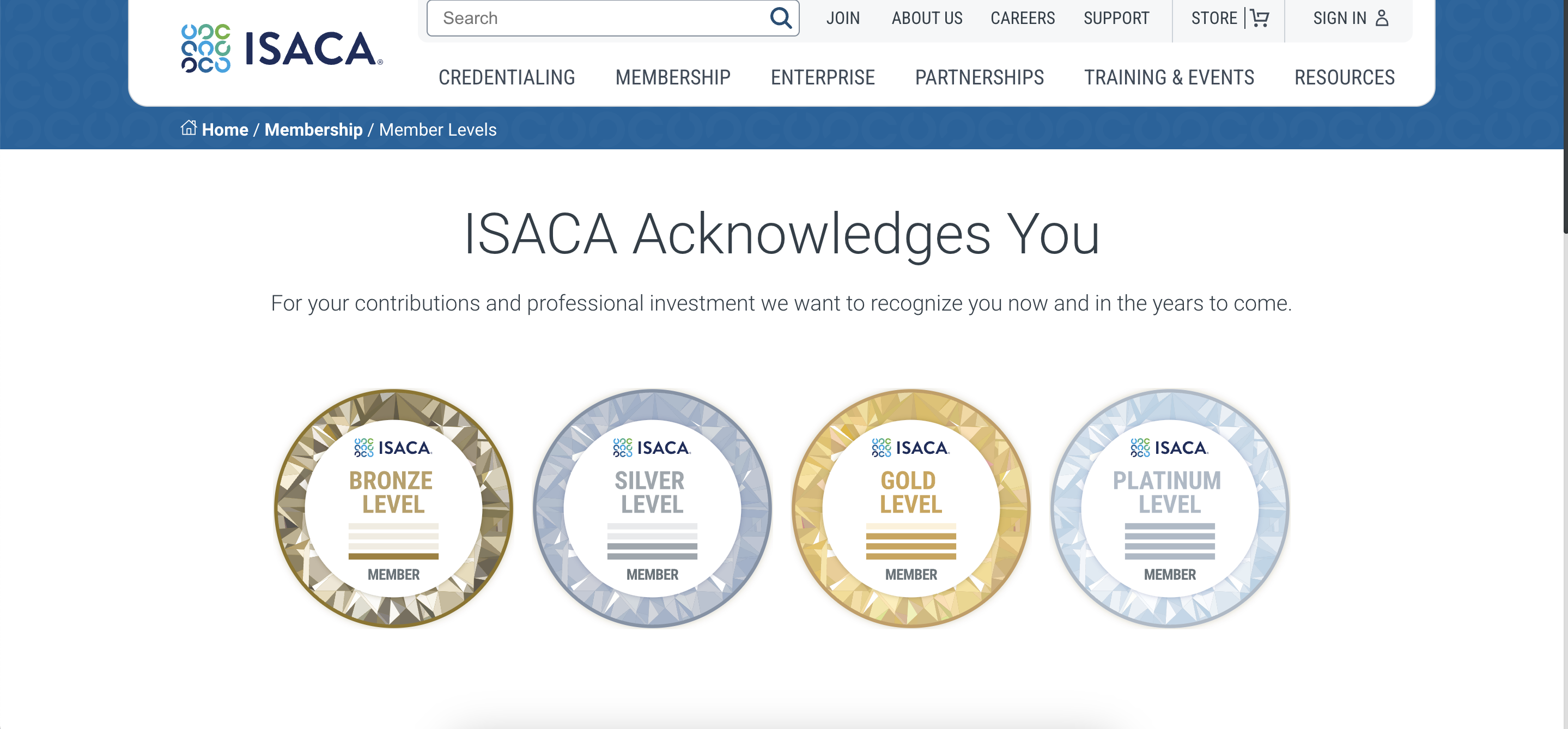 ISACA_membership tiers