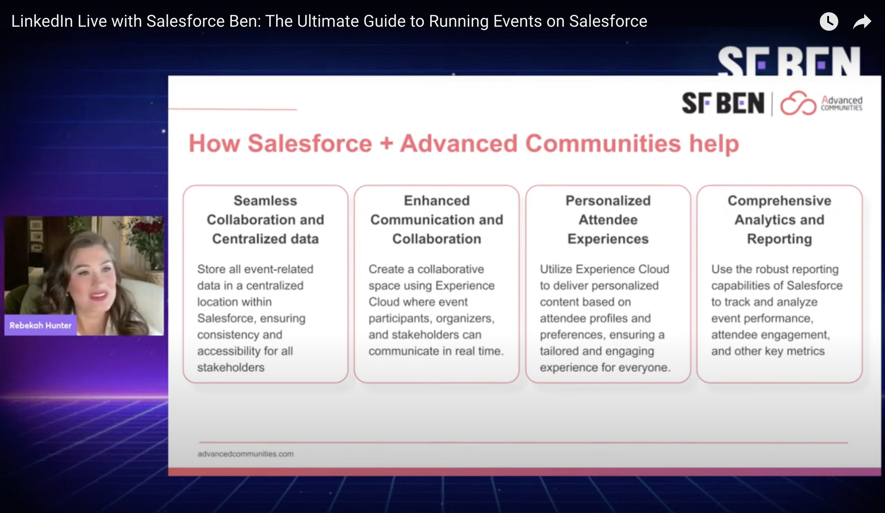 LinkedIn live with Salesforce Ben: how to run events on Salesforce_webinar