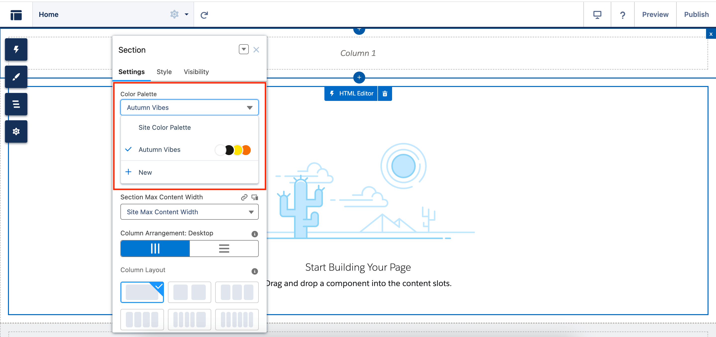 Salesforce Winter '25 Release_Color pallete on EC_Advanced Communities Article