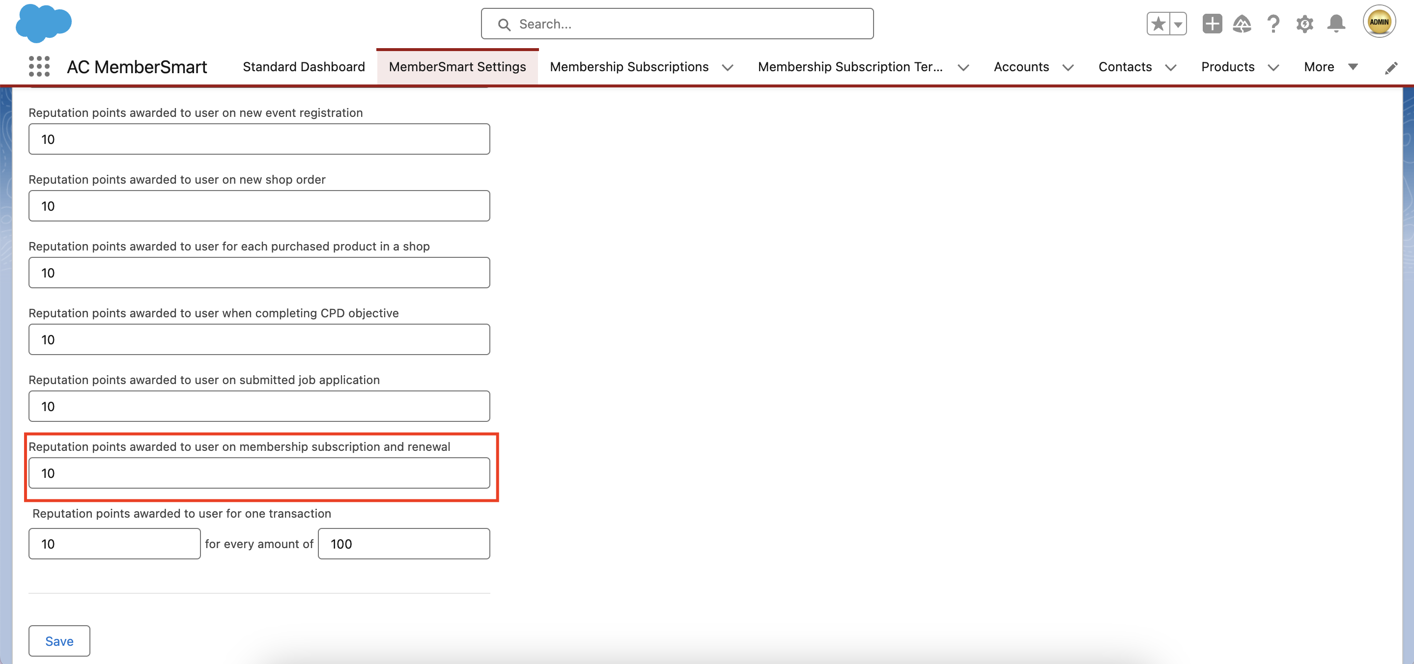 reputation points for renewals_AC MemberSmart