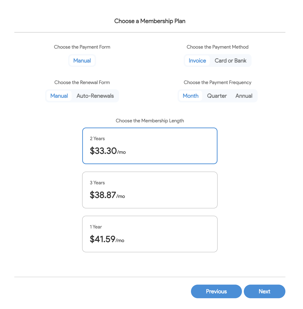 Flexible payment methods in AC MemberSmart