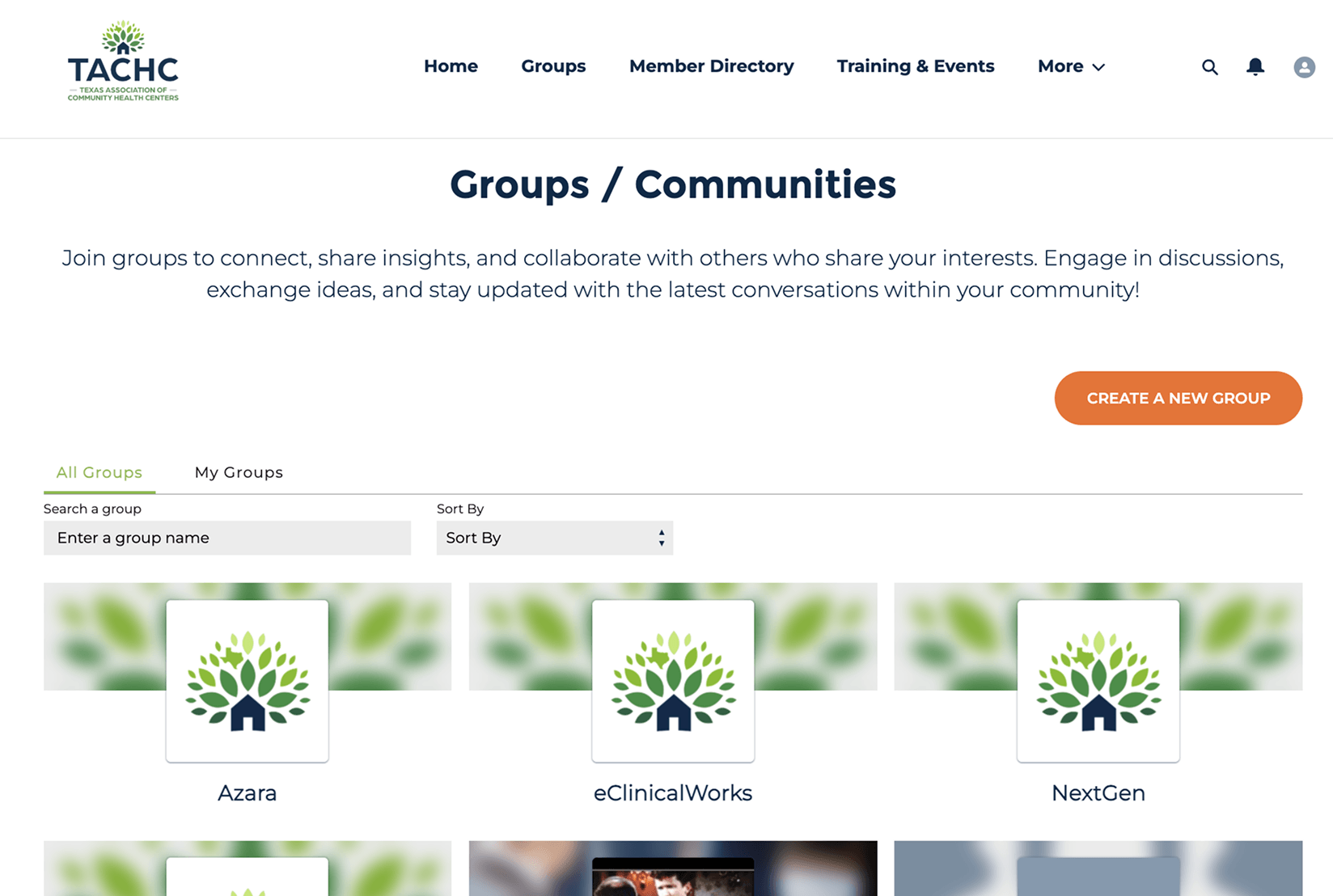TACHC Groups/Communities Page